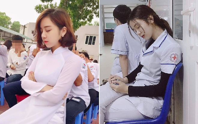 Những nữ sinh ngủ gật từng 'gây sốt' CĐM: Nhan sắc 'cực phẩm', xuất hiện trên báo nước ngoài Ảnh 2