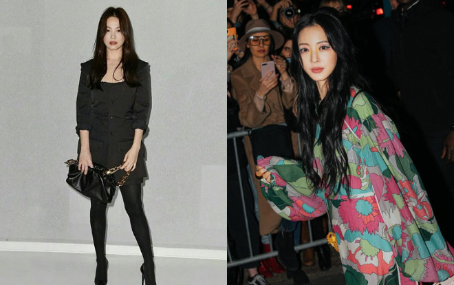 Song Hye Kyo bí ẩn nhưng vô cùng cá tính với màu đen, Han Ye Seul nữ tính với váy hoa tại MFW2020 Ảnh 2