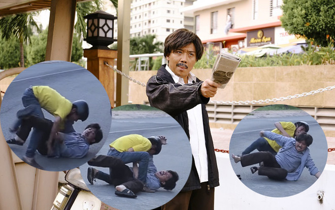 Hậu trường 'Bố già' tập 2: Trấn Thành 'tả xung hữu đột', vật lộn bạn diễn giữa đường Ảnh 2