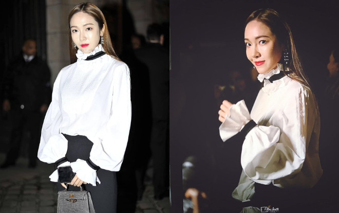 Jessica Jung nổi bật với phong cách quý cô cổ điển tại show Hermes Ảnh 2