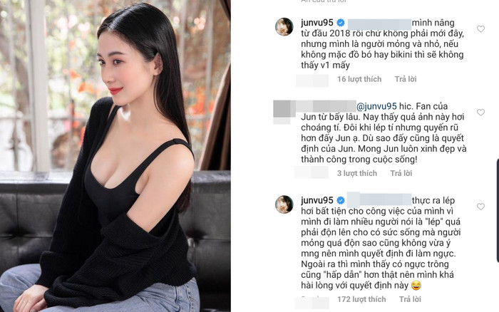 Bị fan mỉa mai khi đăng ảnh khoe vòng 1 quá khổ, Jun Vũ trả lời cực thuyết phục Ảnh 2