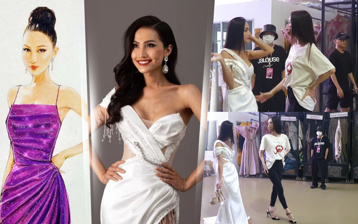 Hoài Sa được Hương Giang trực tiếp thị phạm catwalk, 'chơi lớn' đổi váy dạ hội vào phút chót? Ảnh 2