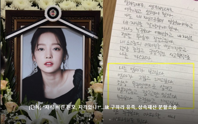 Lộ nhật ký trầm cảm của Goo Hara: Mẹ ruột bỏ rơi đòi 50% tài sản thừa kế, anh trai và bố đệ đơn kiện Ảnh 2