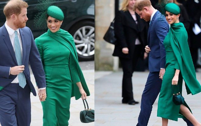 Meghan Markle diện đồ xanh kín mít thế mà vẫn bị lộ 'khuyết điểm' khi đến nơi tôn nghiêm Ảnh 2