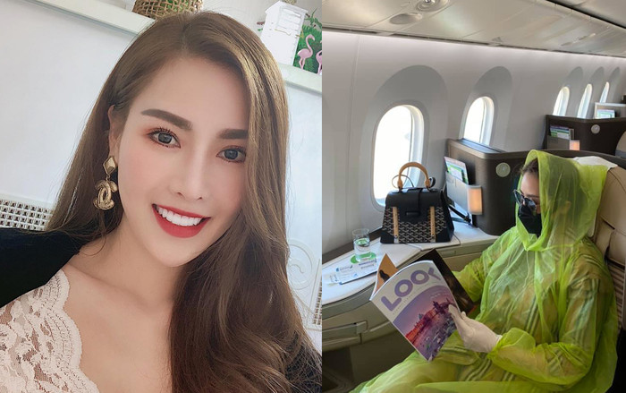 Giữa mùa dịch COVID-19, người mẫu Quế Vân dùng chiêu 'độc' khi đi máy bay, chấp hết mọi thể loại virus Ảnh 2