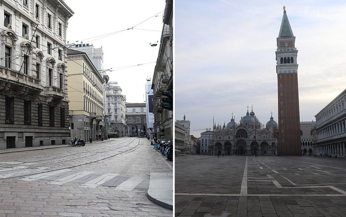 Phong toả cả nước vì COVID-19, Italy ‘vắng tanh vắng ngắt’ Ảnh 2