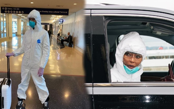 ‘Báo đen' Naomi Campbell bịt khẩu trang kín mít khi ra sân bay giữa mùa dịch Covid-19 Ảnh 2