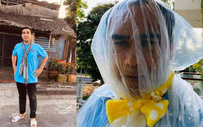 Dân mạng phì cười với cách che chắn của MC Quyền Linh giữa dịch Covid-19 Ảnh 2