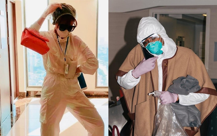 Hari Won, Naomi Campbell được vỗ tay rào rào khi bọc kín người với style chống dịch nCov-19 Ảnh 2