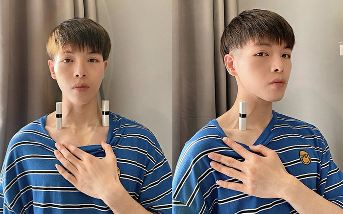 Không chỉ sao nữ, Đức Phúc cũng thực hiện thành công thử thách son môi Ảnh 2