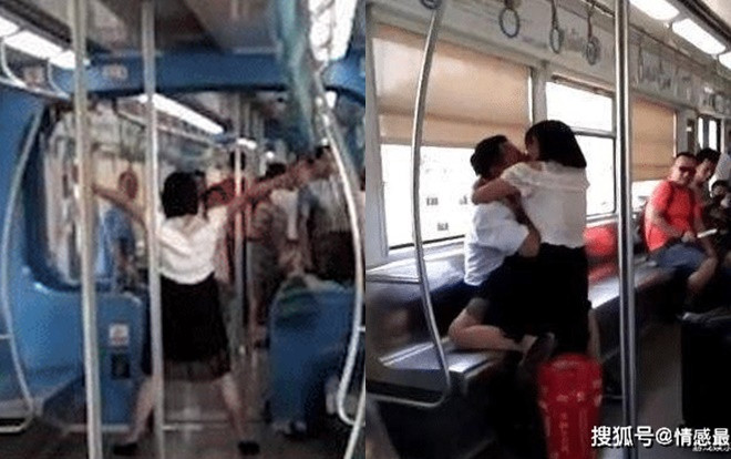 Cô gái bị bắt khi bất ngờ ôm hôn người đàn ông lạ trên tàu điện ngầm Ảnh 2