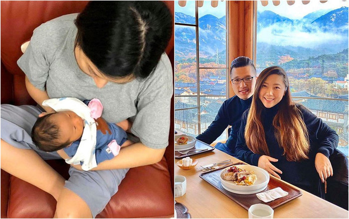 Vợ chồng em gái MC Trấn Thành đầu bù tóc rối, tất bật chăm con sau khi lên chức bố mẹ Ảnh 2