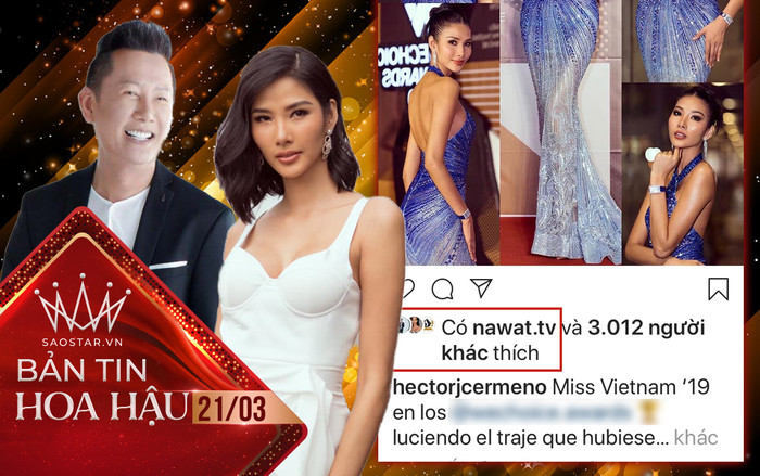 Chủ tịch Hoa hậu Hòa bình Quốc tế - Nawat 'thả tim' ảnh Hoàng Thùy diện váy thi Miss Universe 2019 Ảnh 2