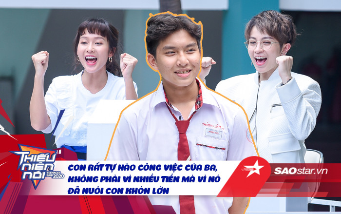 Nam sinh lớp 10 tự hào vì bố đơn thân làm nghề bảo vệ nuôi 2 con nên người khiến Gil Lê nghẹn ngào xúc động Ảnh 2