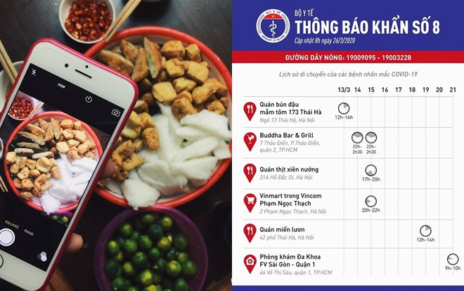 Bộ Y tế tìm người từng đến quán bún đậu mắm tôm, siêu thị, quán bar dưới đây ở Hà Nội, TP HCM Ảnh 2