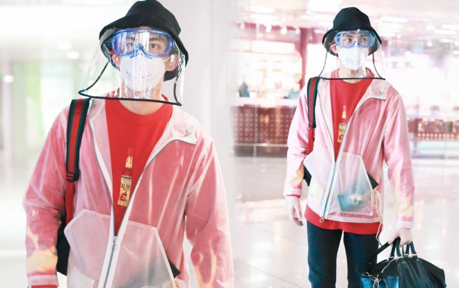 Dẫn đầu xu hướng thời trang sân bay mùa dịch, Ngô Lỗi ghi điểm tuyệt đối với set đồ 'đẹp, độc, lạ' Ảnh 2