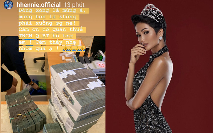 H'Hen Niê đem 5 chồng tiền đi đóng thuế: Phải chăng nàng hậu thu nhập rất 'khủng'? Ảnh 2