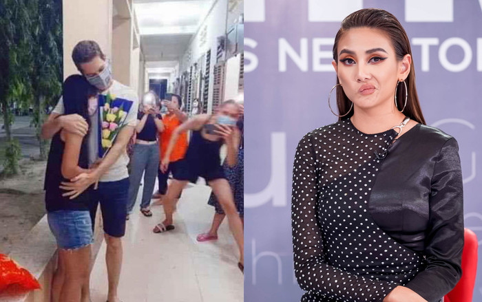 Hết dạy catwalk, Võ Hoàng Yến tiếp tục khiến dân tình 'cười mệt nghỉ' với màn 'hóng hớt' cặp đôi tỏ tình tại khu cách ly Ảnh 2