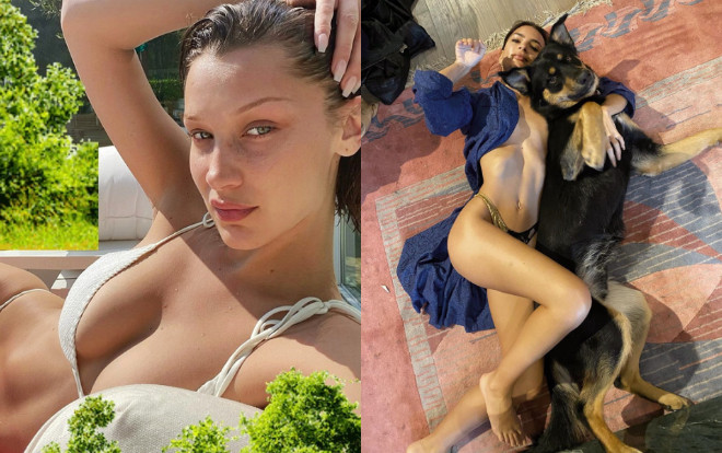 Dàn siêu mẫu 'nghiện' khoe body với bikini, đồ nội y mong manh khi cách ly tại nhà mùa dịch Ảnh 2