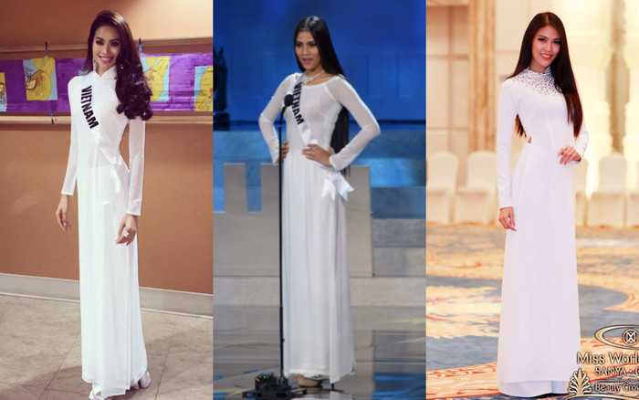 Áo dài trắng trên đấu trường quốc tế: Lan Khuê hack tuổi, Hương Giang kiều diễm như nữ hoàng Ảnh 2