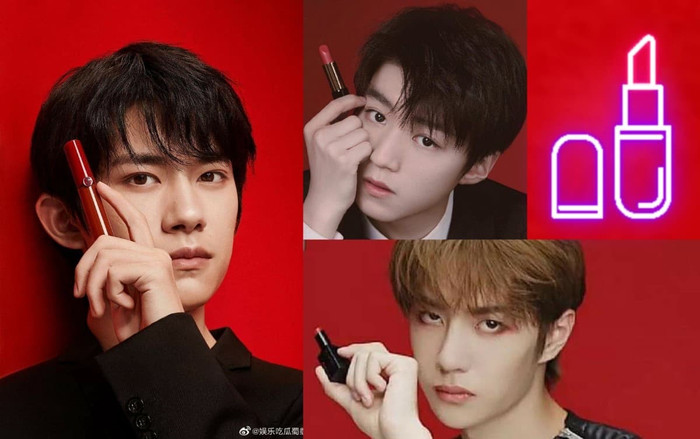 'Đổ gục' với loạt ảnh quảng cáo son môi 'siêu quyến rũ' của các mỹ nam Hoa ngữ Ảnh 2