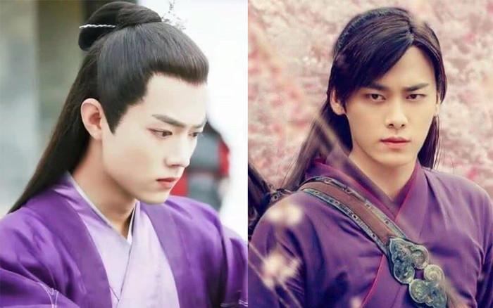 Nam thần Hoa ngữ trong trang phục 'tím lịm tìm sim': Nhậm Gia Luân - Đặng Luân cuốn hút, Tiêu Chiến khiến fan 'đứng hình' Ảnh 2