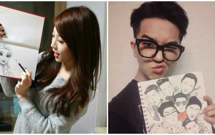 Chiêm ngưỡng tài năng hội họa có một không hai của các idol K-pop, Rosé (BLACKPINK) và Jungkook (BTS) khiến các fan cực bất ngờ Ảnh 2