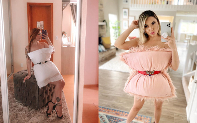 Xu hướng lấy gối buộc thành váy nở rộ khắp mạng xã hội Ảnh 2