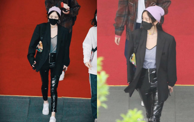 'Nữ hoàng sân bay' Dương Mịch diện quần bóng lộn cực kỳ chất chơi Ảnh 2