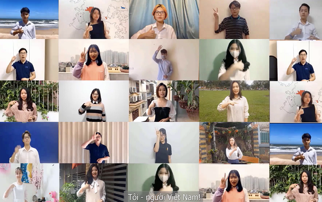 Hát bằng ngôn ngữ ký hiệu, học sinh FPT Hà Nội tiếp thêm sức mạnh cho những người tuyến đầu chống dịch Ảnh 2