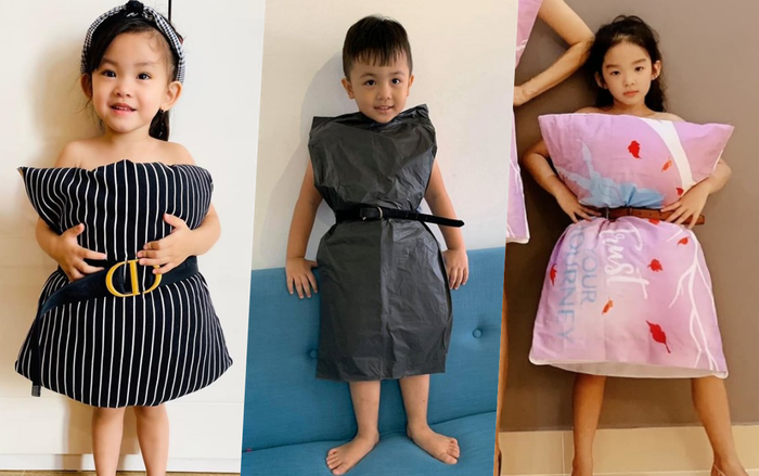 Nhóc tì nhà sao Việt lấy gối làm váy: Con gái Xuân Lan chuẩn siêu mẫu, nhóc tì nhà Hải Băng cực dễ thương Ảnh 2
