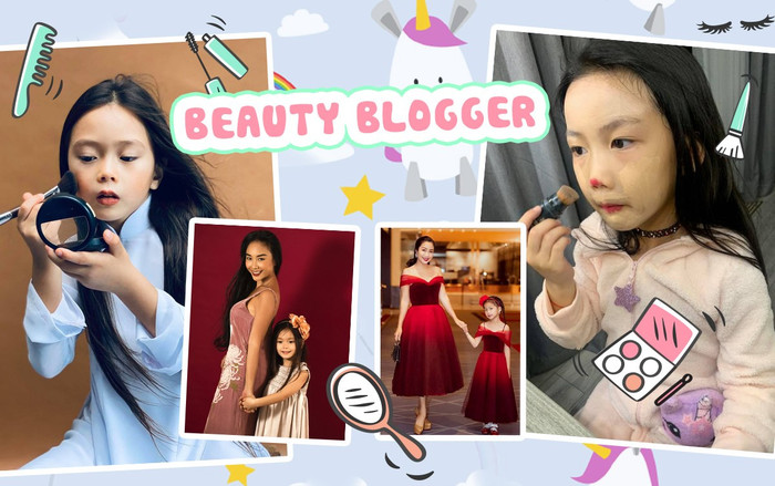 Con gái sao Việt bé tí đã hơn người, con gái Ốc Thanh Vân tập tành làm beauty blogger Ảnh 2