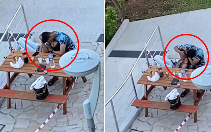 Đang cách ly xã hội, cặp đôi thản nhiên ôm hôn nơi công cộng bị cảnh sát thổi phạt Ảnh 2