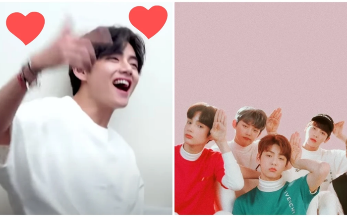 Những reaction đáng yêu hết nấc của hai đàn anh V và J-Hope (BTS) dành cho màn biểu diễn của TXT Ảnh 2