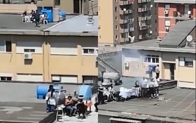 Cảnh sát điều trực thăng bắt nhóm người tổ chức tiệc trên tầng thượng giữa lúc cách ly xã hội Ảnh 2