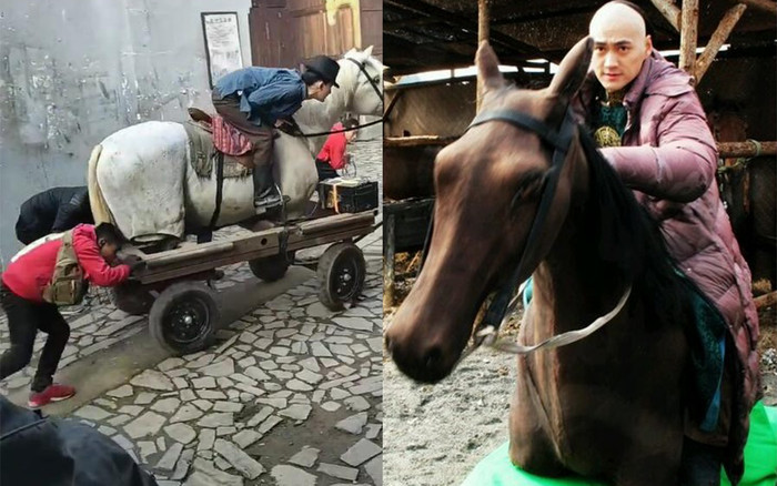 Đây là sự thật cảnh cưỡi ngựa trong phim Hoa Ngữ: Triệu Lệ Dĩnh ngượng ngùng trước ống kính, Chu Nhất Long bị nhiều người đẩy đi Ảnh 2