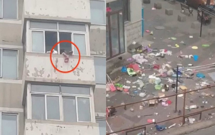 Cãi nhau với chồng, vợ nổi điên ném hết đồ đạc từ tầng 10 ra ngoài cửa sổ Ảnh 2