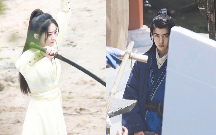 Triệu Lệ Dĩnh xinh đẹp, Vương Nhất Bác lộ vẻ đáng yêu trên phim trường 'Hữu phỉ' Ảnh 2