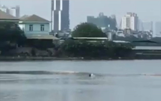 Thấy cảnh sát, người đàn ông hoảng sợ bỏ xe máy lao xuống hồ Tây Ảnh 2