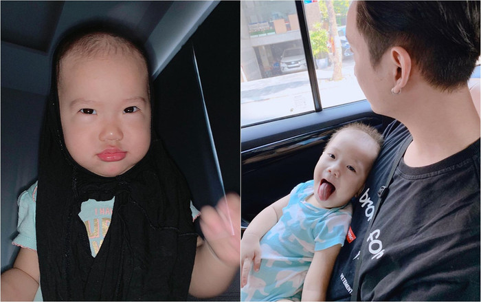 Con gái JustaTee ngày càng 'mặn mà' đáng yêu, không hổ danh 'em bé vàng trong làng meme' Ảnh 2