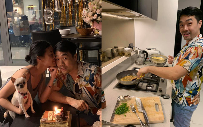 Kathy Uyên khoe khoảnh khắc bạn trai trổ tài vào bếp, tổ chức sinh nhật tại nhà lãng mạn Ảnh 2