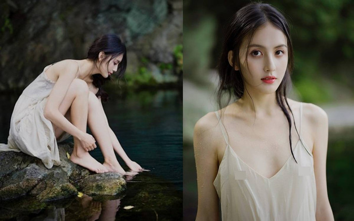 Xuất hiện 'thiên thần tắm suối' khuynh đảo mạng xã hội nhờ thân hình 'cực phẩm' và làn da trắng như tuyết Ảnh 2