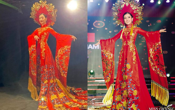 Á hậu Kiều Loan gây 'bão cấp 12' khi diện trang phục dân tộc của Huyền My ở Miss Grand Ảnh 2
