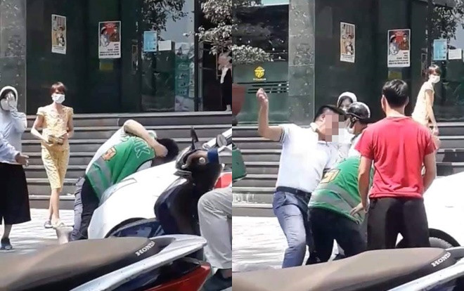 Va chạm giao thông, người đàn ông lái ô tô lao vào đánh nam thanh niên giao hàng trước khu chung cư ở Hà Nội Ảnh 2