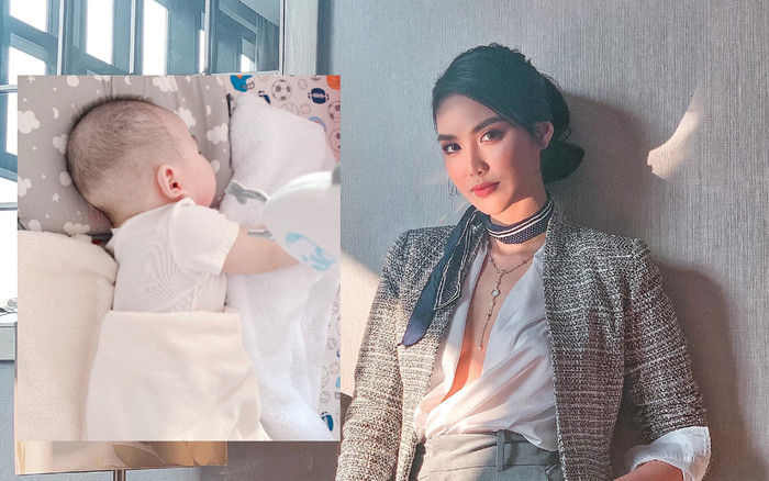 Lan Khuê vỡ òa sung sướng khi con trai đã biết cất tiếng kêu 'mẹ' Ảnh 2