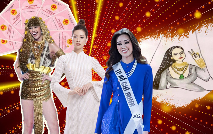 Trang phục dân tộc của Khánh Vân xuất hiện bản vẽ '7 miếng đất': Hot nhưng 'bao rớt'! Ảnh 2