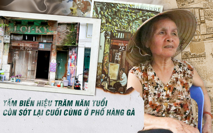 Tấm biển hiệu phủi màu theo thời gian, có tuổi đời trăm năm duy nhất còn sót lại trên phố cổ Hà Nội Ảnh 2