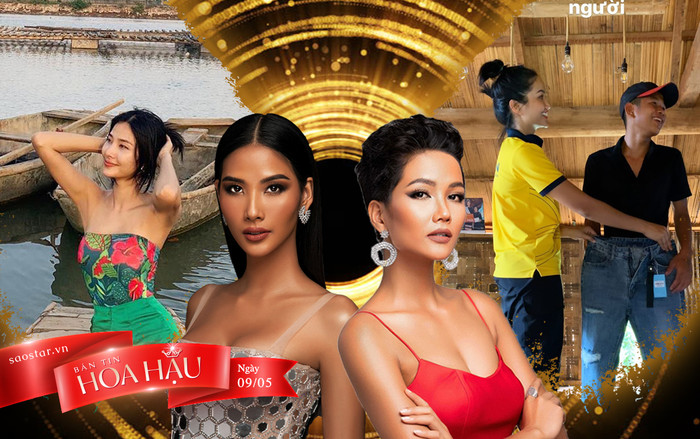 Hoàng Thùy diện váy 'hoa dâm bụt' gợi cảm, H’Hen Niê làm stylist cho 'hội trai buôn làng' Ảnh 2