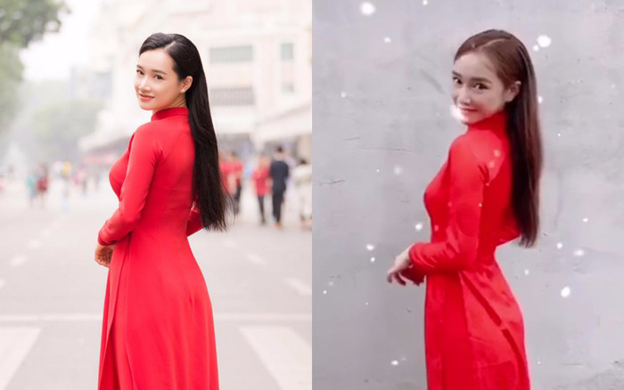 Nhã Phương diện lại áo dài hồi 2 năm trước, fan trầm trồ với vòng eo chẳng chút đổi thay Ảnh 2