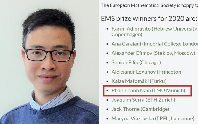 Cựu sinh viên ĐHQG TP.HCM nhận giải thưởng Toán học danh giá hàng đầu châu Âu Ảnh 2